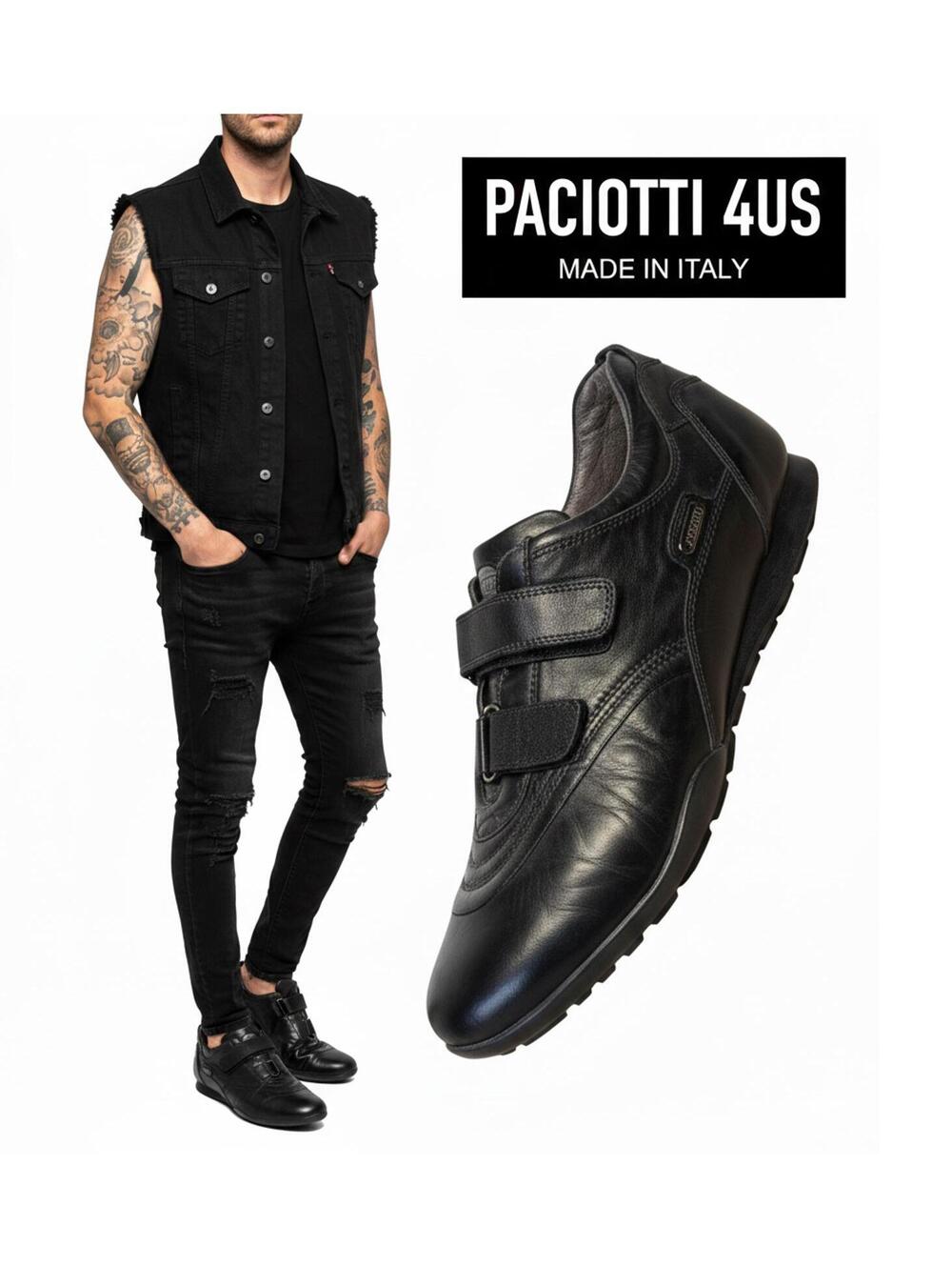 Cesare Paciotti 4US Italy Men Sneakers Drive 7 Leather 40